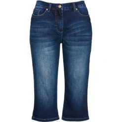 Bermudy ze stretchem Boyfriend bonprix ciemny denim. Czarne szorty damskie bonprix, z jeansu. Za 99,99 zł.