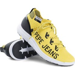 Sneakersy Pepe Jeans. Żółte sneakersy męskie Pepe Jeans, bez zapięcia. Za 359,00 zł.