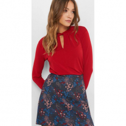 Koszulka ze stójką. Czarne bluzki longsleeves Orsay, s, z dzianiny, ze stójką. Za 49,99 zł.