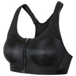 Biustonosze sportowe: Odlo Biustonosz Odlo Sports Bra FRONT CLOSURE – HIGH czarny r. 90D (13081D)
