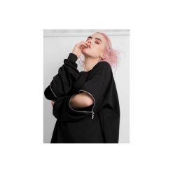 OVERSIZE ZIP SWEATSHIRT. Czarne bluzy damskie marki Rest_factory, s, bez wzorów, z dzianiny, z długim rękawem, długie, bez kaptura. Za 229,90 zł.