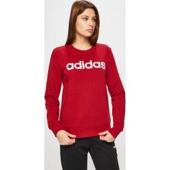 Adidas - Bluza. Czerwone bluzy damskie Adidas, s, z nadrukiem, z bawełny, bez rękawów, bez kaptura. W wyprzedaży za 149,90 zł.