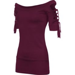 Outer Vision Kork Koszulka damska bordowy. Czerwone bluzki damskie marki Outer Vision, l, eleganckie, z dekoltem na plecach, z krótkim rękawem. Za 99,90 zł.