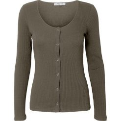 Kardigan "Makel" w kolorze oliwkowym. Brązowe kardigany damskie Pieces, Vila, xs, bez wzorów, prążkowane. W wyprzedaży za 55,95 zł.