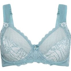 Biustonosz bonprix szarozielono-cielisty. Zielone biustonosze bonprix, bez wzorów, z koronki. Za 21,99 zł.