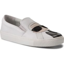 Tenisówki KARL LAGERFELD - KL61001 White Lthr. Białe półbuty damskie KARL LAGERFELD, bez wzorów, ze skóry, bez zapięcia. Za 759,00 zł.