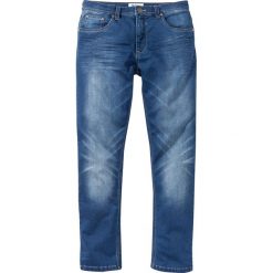 Dżinsy dresowe Regular Fit Straight bonprix niebieski. Czarne jeansy męskie regular marki bonprix. Za 109,99 zł.