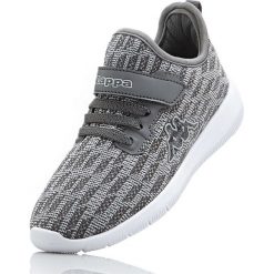 Sneakersy Kappa bonprix szaro-jasnoszary. Szare buty chłopięce sportowe marki bonprix, z materiału, na sznurówki. Za 89,99 zł.