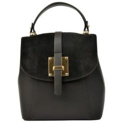 Carla Ferreri Skórzany plecak AW18CF3070 Nero. Plecaki damskie Carla Ferreri, bez wzorów. W wyprzedaży za 332,00 zł.