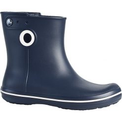Crocs - Kalosze Jaunt. Niebieskie kalosze damskie Crocs, bez wzorów, z materiału. W wyprzedaży za 159,90 zł.