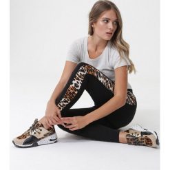 Czarno-Beżowe Legginsy Birigui. Czarne legginsy sportowe damskie Born2be, s, bez wzorów, z materiału, tenisowe. Za 49,99 zł.