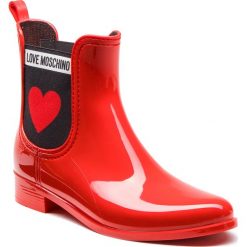 Kalosze LOVE MOSCHINO - JA21013G16IJ0500 Rosso. Czerwone buty zimowe damskie marki Love Moschino, z materiału. Za 479,00 zł.