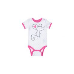Body niemowlęce z krótkim rękawem. Szare body niemowlęce TXM, bez wzorów, z krótkim rękawem. Za 12,99 zł.