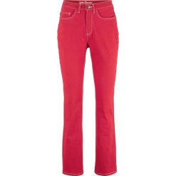 Dżinsy ze stretchem z klasycznego denimu BOOTCUT bonprix czerwony twill. Czerwone jeansy damskie bonprix, z jeansu. Za 109,99 zł.