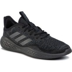 Buty adidas - Fluidflow EG3666 Cblack/Gresix/Onix. Czarne buty sportowe męskie Adidas, z tworzywa sztucznego, bez zapięcia, do biegania. Za 329,00 zł.