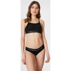 Biustonosze: Calvin Klein Miękki biustonosz z logo – Black