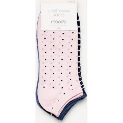 3 pack stopek. Niebieskie skarpetki damskie Moodo, bez wzorów. Za 14,99 zł.