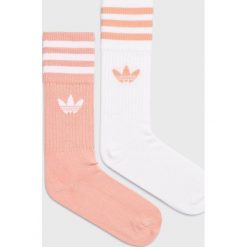 Adidas Originals - Skarpetki (2-pack). Różowe skarpetki damskie adidas Originals, bez wzorów, z elastanu. Za 39,90 zł.