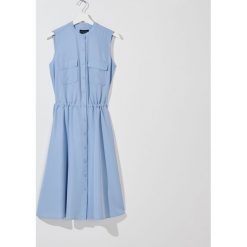 Sukienka z modalem Eco Aware - Niebieski. Niebieskie sukienki damskie Mohito, bez wzorów, bez kołnierzyka, bez rękawów. Za 139,99 zł.