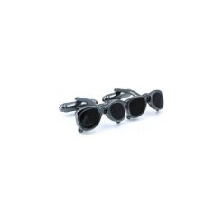 Spinki do mankietów - okulary A160. Szare spinki do mankietów męskie Modini Moda Męska, ze stali. Za 49,51 zł.