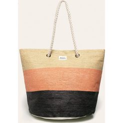 Roxy - Torebka. Czarne torebki klasyczne damskie Roxy, w paski, z bawełny, duże. Za 149,90 zł.