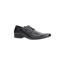 Buty wizytowe męskie: Richelieu Casu Czarne buty wizytowe sznurowane FY1601A