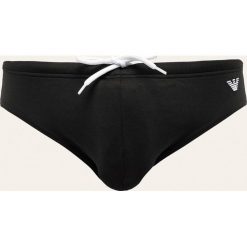 Emporio Armani - Kąpielówki. Niebieskie kąpielówki męskie Emporio Armani, s, z nadrukiem, z elastanu. Za 229,90 zł.