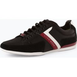 BOSS Athleisurewear - Tenisówki męskie z dodatkiem skóry – Spacit, szary. Szare tenisówki męskie marki BOSS Athleisurewear, ze skóry. Za 249,95 zł.