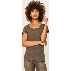 Tommy Jeans - T-shirt. Niebieskie bluzki damskie Tommy Jeans, s, bez wzorów, z bawełny, z okrągłym kołnierzem. W wyprzedaży za 99,90 zł.