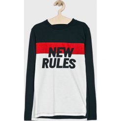 Lmtd - T-shirt dziecięcy 134-176 cm. Niebieskie t-shirty chłopięce LMTD, z nadrukiem, z bawełny, z długim rękawem. W wyprzedaży za 39,90 zł.