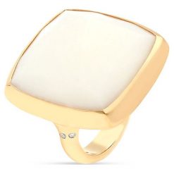 Pierścionek Złoty - złoto 750, Brylant 0,04ct,opal. Żółte pierścionki damskie W.KRUK, z brylantem, złote. Za 15690,00 zł.