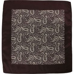 Ciemnobordowa Elegancka Poszetka Męska - ALTIES - Beżowy Wzór Paisley, Łezka POSZALTS0190. Czerwone poszetki męskie Alties, bez wzorów, eleganckie. Za 27,00 zł.