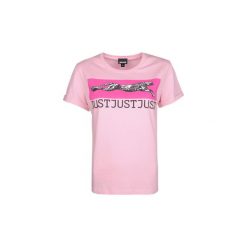 T-shirty z krótkim rękawem Roberto Cavalli S02GC0342 N20663. Różowe t-shirty damskie Roberto Cavalli, s, bez wzorów, bez kołnierzyka. Za 259,00 zł.
