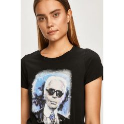 Only - T-shirt. Białe bluzki damskie ONLY, s, z nadrukiem, z bawełny, z okrągłym kołnierzem. W wyprzedaży za 69,90 zł.