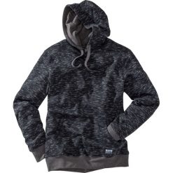 Bluza z kapturem bonprix czarny melanż. Czarne bluzy męskie bonprix, s, bez wzorów, z kapturem, bez rękawów, z kapturem. Za 74,99 zł.