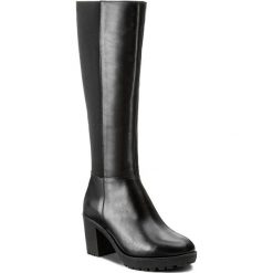 Kozaki SERGIO BARDI - Apricale FW127275117CS 101. Czarne bez kategorii marki Sergio Bardi, z materiału, przed kolano, na wysokim obcasie, na obcasie. W wyprzedaży za 299,00 zł.