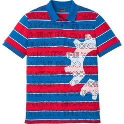 Shirt polo Slim Fit, krótki rękaw bonprix czerwono-lazurowy w paski. Czerwone koszulki męskie bonprix, s, w paski, z bawełny, polo, z krótkim rękawem, krótkie. Za 79,99 zł.