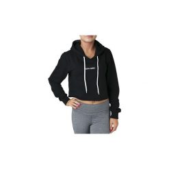 Bluzy Gymhero Hoodie CROP-VICTORIA. Czarne bluzy damskie marki Gymhero, bez wzorów, bez rękawów, bez kaptura. Za 139,99 zł.