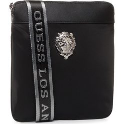 Saszetka GUESS - King Nylon HMKNGN P0223 BLA. Czarne torby męskie skórzane Guess, z aplikacjami, ze skóry ekologicznej, młodzieżowe. Za 329,00 zł.
