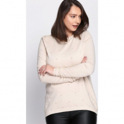 Jasnobeżowy Sweter Fast Drive. Szare bez kategorii Born2be, xl, z okrągłym kołnierzem. Za 59,99 zł.