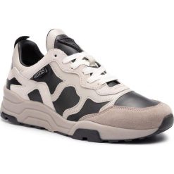 Sneakersy GUESS - Fishnet FM8FIS LEA12 BLKWH. Brązowe sneakersy męskie Guess, bez zapięcia. Za 529,00 zł.