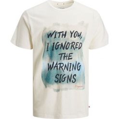 Jack&Jones Męski Jorinkbleed Tee Ss Crew Neck Slim Cloud Dancer (rozmiar S). Koszulki męskie Jack&Jones, s, bez wzorów, z bawełny, bez kołnierzyka, bez rękawów. W wyprzedaży za 38,00 zł.