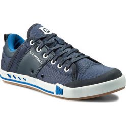 Tenisówki MERRELL - Rant J71209 Indigo. Niebieskie półbuty męskie Merrell, bez wzorów, ze skóry, bez zapięcia. Za 299,00 zł.