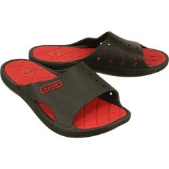 AXIM 7KL1537 czarny/czerwony, klapki damskie basenowe. Czerwone klapki damskie Axim, bez wzorów, bez obcasa. Za 22,90 zł.