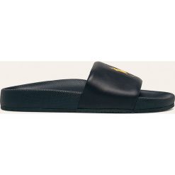 Polo Ralph Lauren - Klapki. Niebieskie kapcie męskie Polo Ralph Lauren, z gumy, z okrągłym noskiem, bez zapięcia. Za 169,90 zł.