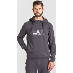 BLUZA EA7 EMPORIO ARMANI. Szare bluzy męskie xxl, z nadrukiem, z elastanu, z kapturem. Za 275,40 zł.
