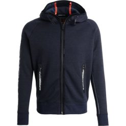 Superdry GYM TECH ZIPHOOD Bluza rozpinana indigo/petrol blue. Niebieskie kardigany męskie Superdry, m, z bawełny. W wyprzedaży za 350,10 zł.