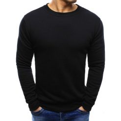 Bluzy męskie: Bluza męska bez kaptura czarna (bx2416)