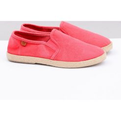 VICES | Damskie Koralowe Tenisówki Espadryle Slip On Jolene. Pomarańczowe espadryle damskie Tagless, bez wzorów, z tkaniny, bez zapięcia. Za 49,00 zł.
