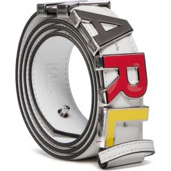 Pasek Damski KARL LAGERFELD - 201W3195 White. Białe paski damskie KARL LAGERFELD, w paski, ze skóry. W wyprzedaży za 429,00 zł.